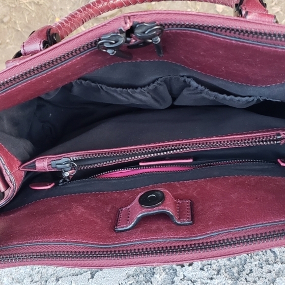 Elliott Lucca Genevieve Cabernet Leather‎ Satchel - Picture 6 of 12